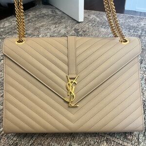 YSL Large Monogram Matelasse Envelope Bag- Saint Laurent